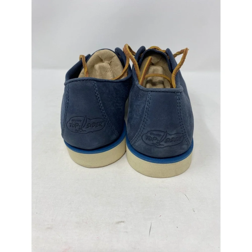 Sperry Top-Sider Mens Navy Blue Leather Boat Shoes STS17608 Wedge Sole 7.5 M